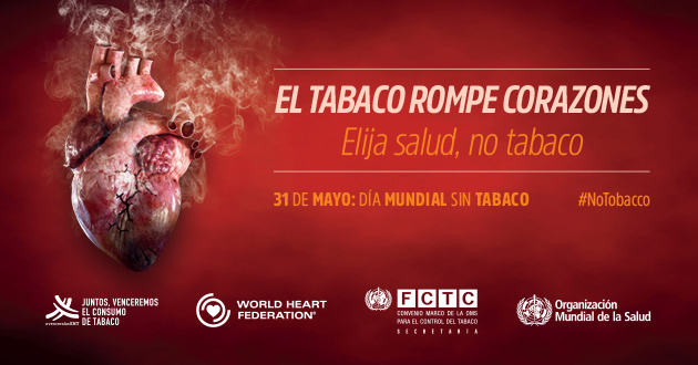 Día Mundial Sin Tabaco, 31 de mayo de 2018